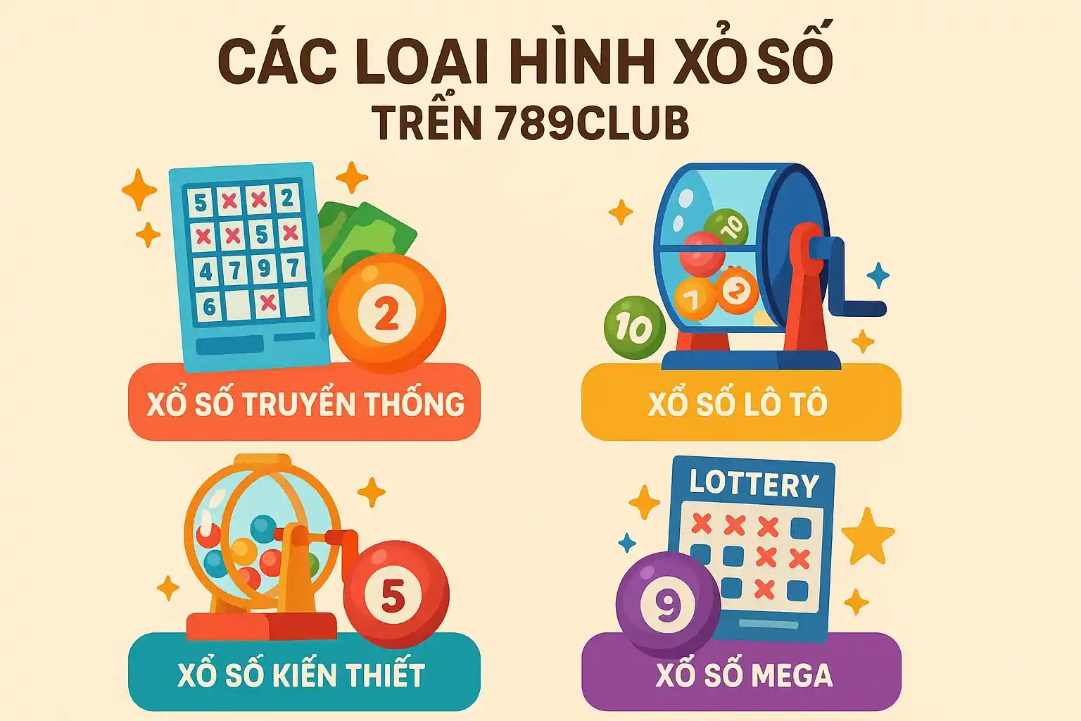 Các Loại Hình Xổ Số Trên 789club